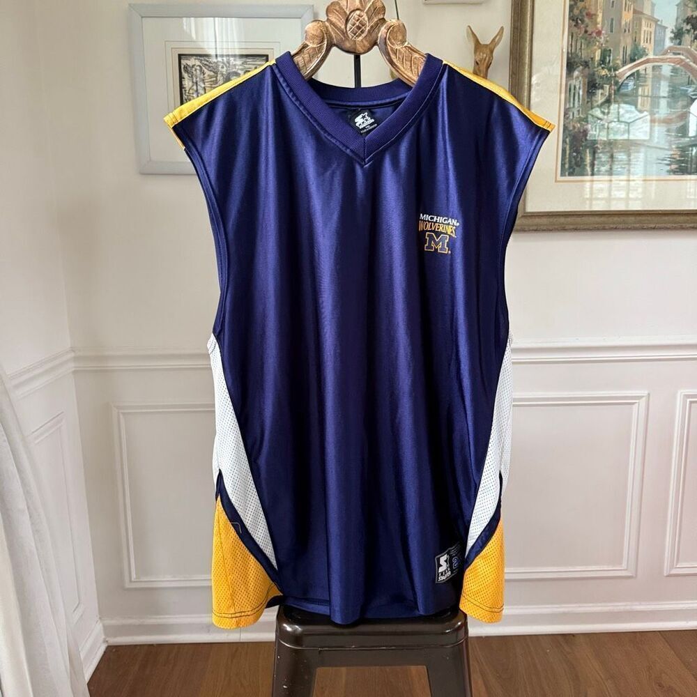 Starter NCAA University of Michigan Wolverines Basketball Jersey XXL